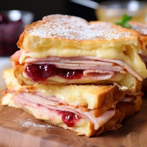 Monte Cristo Sandwich (Ham Cheese French Toast)