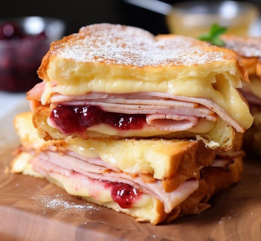 Monte Cristo Sandwich (Ham Cheese French Toast)